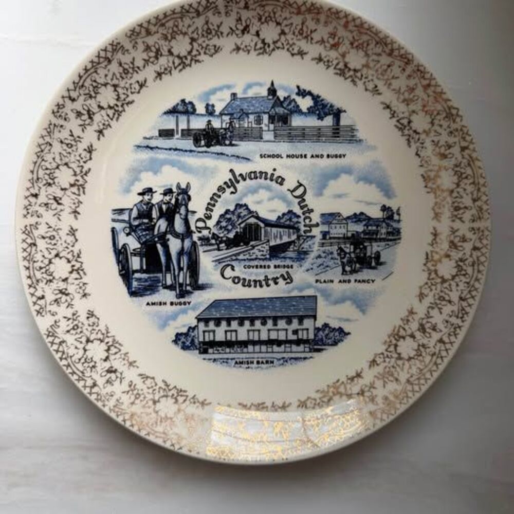 Vintage Pennsylvania Dutch Country Souvenir Plate